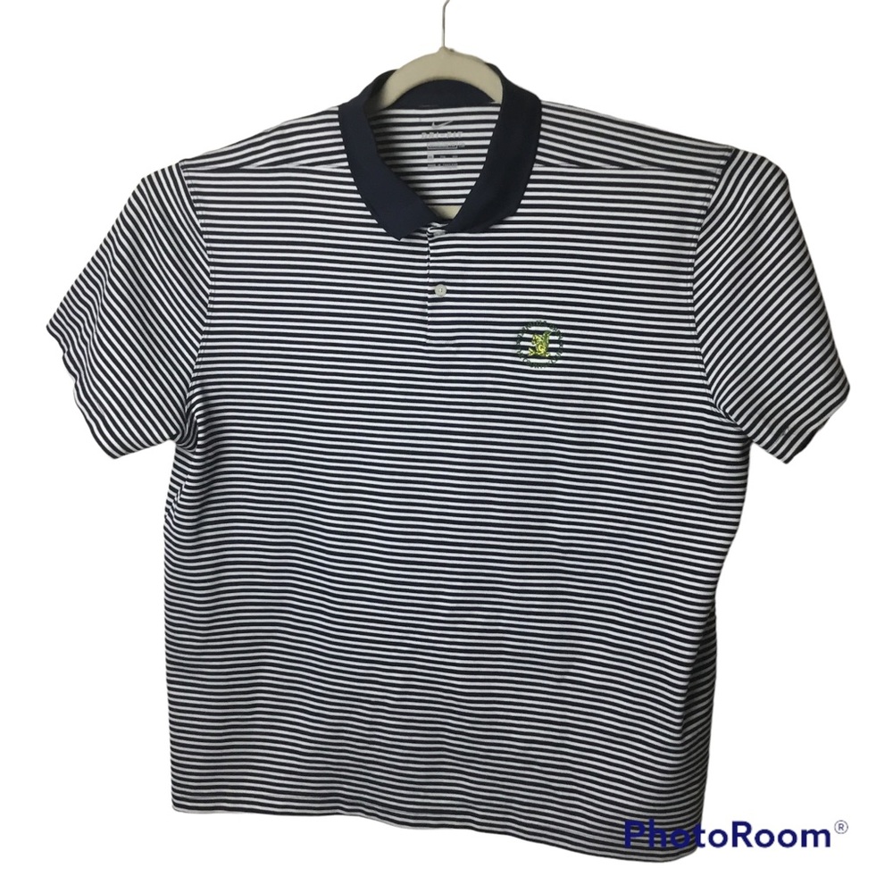 122nd U.S. Open blue striped short sleeve golf polo shirt. XXL
